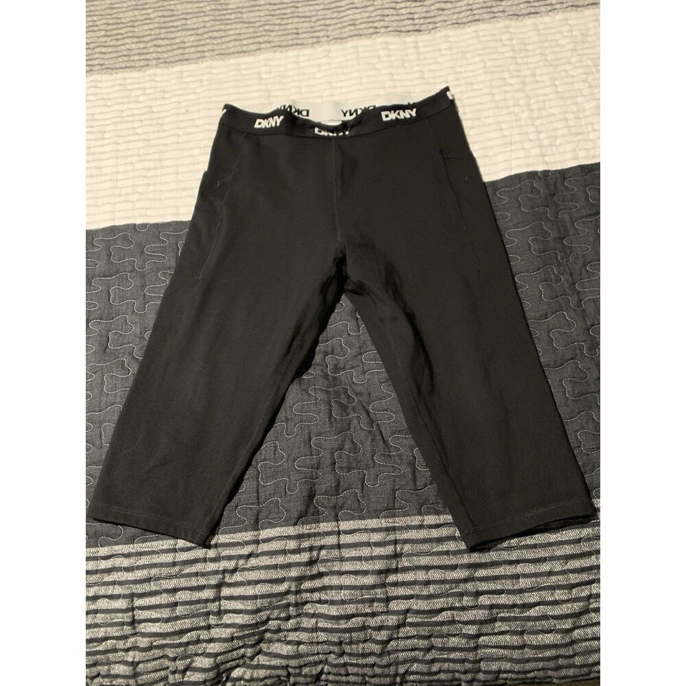 DKNY Sport Capri Leggings Yoga Black Pants Women’s Size Large